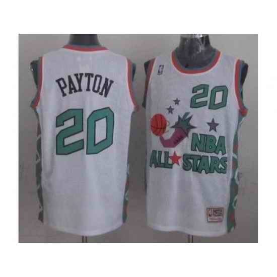 Seattle SuperSonics 20 Gary Payton 1996 All Star White Throwback Jersey